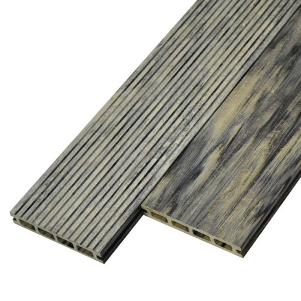 Террасная доска ДПК, декинг WoodVex Siesta цвет серый дым (мультиколор)